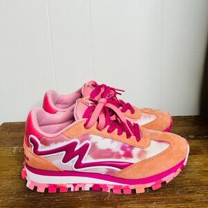 The Jogger Marc Jacobs RARE Pink Orange Tie Dye 38 7.5 Sneakers Athletic Shoes